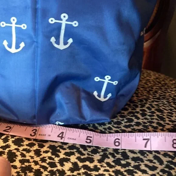 Top it Off Anchor blue and white tote bag, fair used condition - Picture 11 of 12